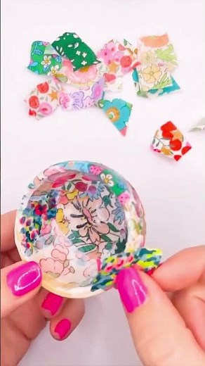 Decoupaging Mini Bowls with Liberty Fabric Scraps 🌸