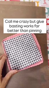 When I first heard about using glue instead of pins I thought there was no way it could actually work. Then I tried it and I have never looked back. Glue basting is faster, easier, and it keeps everything right where it needs to be. No more shifting fabric, no more poked fingers, and no more frustration. Here are my best tips if you want to try glue basting: Use the right glue – A washable fabric glue works best. Apply lightly – A thin line is all you need, too much will make the fabric stiff. H