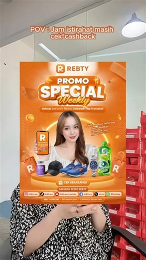 JAM ISTIRAHAT PUN MASIH STAY CEK CACHBACK DI REBTY😅