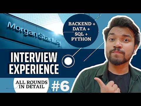 Morgan Stanley Interview Experience | Backend/Software Developer - SQL Interview Question Answers