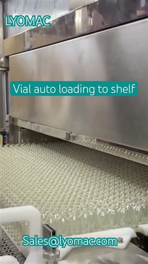 How vial load into Lyophilizer? Lyomac auto loading and unloading system .