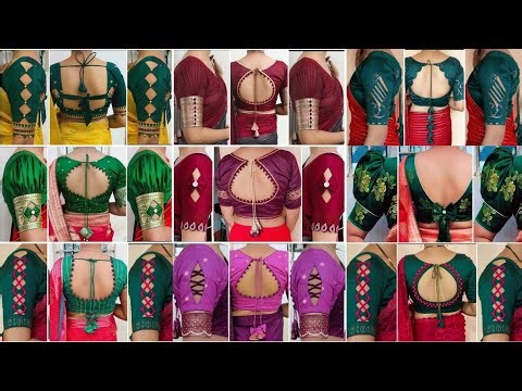 🎉45+Latest Blouse Designs With Matching Blouse Sleeve Designs // Blouse Designs 2025