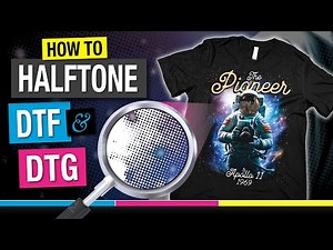 How to Separate DTF & DTG Art Using Halftones to Print on Black Shirts. Step by Step Adobe Tutorial.