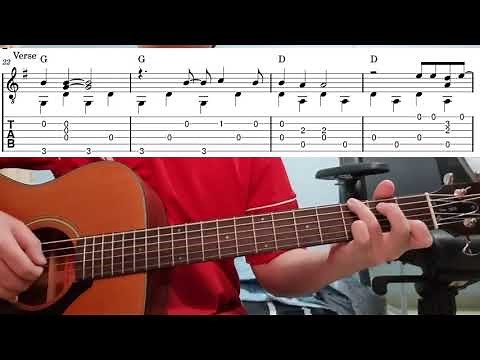 Three Little Birds (Bob Marley) - Easy Fingerstyle Guitar Playthrough Tutorial Lesson With Tabs