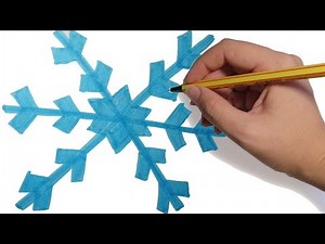 COMO DIBUJAR UN COPO DE NIEVE PASO A PASO FACIL: para Navidad