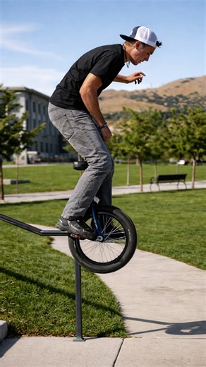 This unicycle trick pushes control to the limit