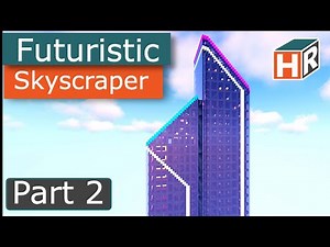 Cyberpunk Skyscraper 2 part 2 | Minecraft Tutorial Lets Build | Full Interior!