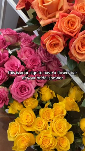If you’re planning a bridal shower, I’m telling you: add a flower bar 🤍 Guests get to pick out flowers, build a tiny bouquet, and wrap it all up like a mini gift. It doubles as decor and favors, and the photos always turn out so sweet. It just adds that beautiful touch that everyone will remember. #bridalshower #flowerbar #weddingplanner #2026bride #weddingcontentcreator | Bridal & Beyond