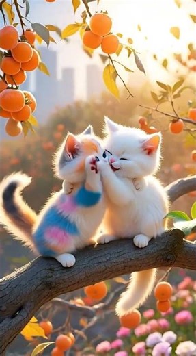 Two Cute Baby Kittens Playing Together 🐱💖 So Adorable!