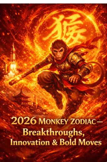 Monkeys enter 2026 — the Triple Fire Year — with explosive potential for creativity, reinvention, and career breakthroughs. The Monkey is clever, quick, adaptable, charismatic, and innovative. Fire energy supercharges these qualities and brings a year filled with ideas, opportunities, and rapid evolution. This video covers: ✨ Why Monkeys thrive in Fire years ✨ Career breakthroughs ✨ Social momentum ✨ What to watch out for ✨ How to channel this fast energy #MonkeyZodiac #2026 #ChineseZodiac #Fire