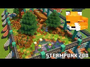 How to build Steampunk ZOO 8/20 Fox Enclosure - Minecraft tutorial