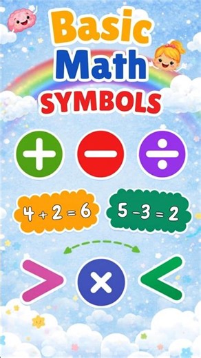 Math Symbols Name in English | Mathematical Symbols for Kids #kidslearning
