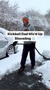 Kickball Dad Mic’d Up: Snow Shoveling Edition ❄️ #dadsofinstagram #micdup #snow #winter #dad | kickballdad