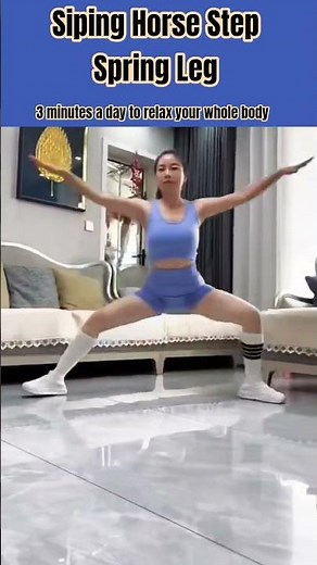 Siping Horse Step Spring Leg 🐎 Just 3 Mins Daily = Full Body Relax ✨ #RelaxBody #DailyWorkout