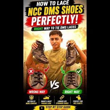 How to Tie NCC DMS Shoes Like RDC Cadets | Perfect Lace Style Tutorial #ncc #rdc #dms