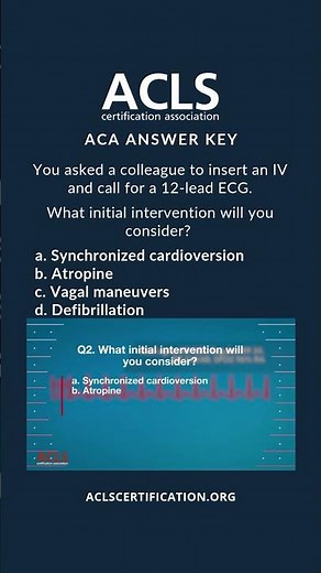ACLS Megacode 1 Question 2 Answer Key #ACLS #megacode #usashorts