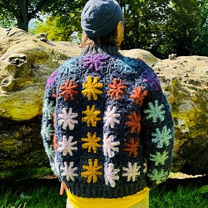 CROCHET GRANNY SQUARE Jacket Mosaic Bloom Pattern in English - Etsy