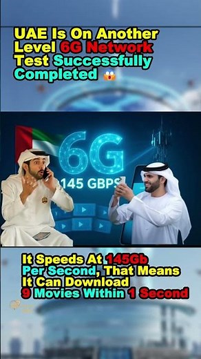 UAE BREAKS RECORD! 6G Network Test Hits 145Gbps Speed — The Future Is Here! #dubai #tower #network