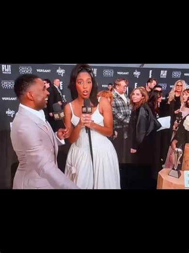 Pop Faction - Jasmine Anomnachi on Instagram: "Interviewer receives backlash after cutting off his interview with Jessica Williams to interview Ariana Grande at the Critics Choice Awards. #Explore #popculture #popnews #popfaction #reels"