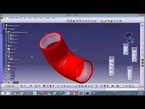 Catia V5: Elbow pipe with internal thread Tutorial Part 3