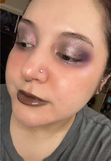 Started a new medication today and feel like poop, but managed to put some makeup on. This gloss from @rudecosmetics is so pretty (shade is Bewitched) Also used @Ensley Reign Cosmetics Light in Your Eyes palette, blush & highlighter. #makeup #makueplooks #glitter #fyp #fypシ