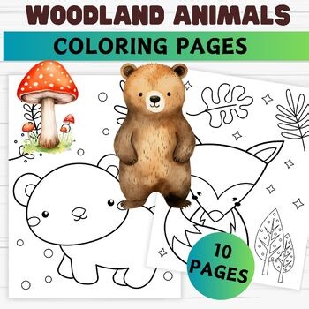 Printable Woodland Animal Coloring Pages-Woodland Animal Activity Page