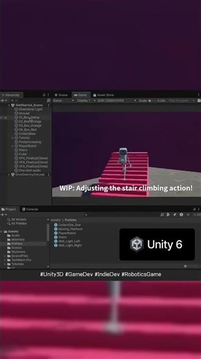 WIP: Adjusting the stair climbing action ! #unitybeginner