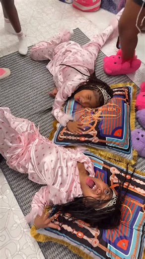 SAME FACE DIFFERENT GIRL TWINS! on Instagram: "Barbie’s Sleepover is Gonna Be the Bestttttttttttt #twins #viral #twinsofinstagram #dancer #fyp #slumberparty #explorepage✨ #twinsisters #barbie"