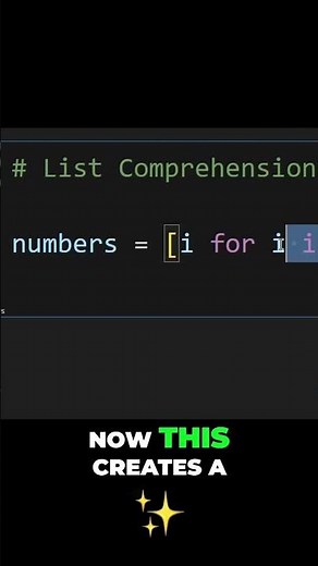 Python List Comprehension Numbers 1 to 100 Easily! #shorts