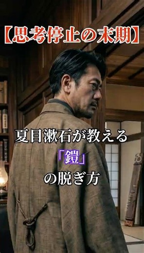 【思考停止の末期】夏目漱石が教える「鎧」の脱ぎ方