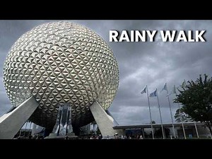 Rainy EPCOT Walk ☔ | Full Park in 4K | No Talking