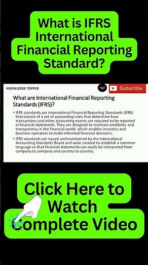 What is International Financial Reporting Standards (IFRS) #ifrs #accounting #finance