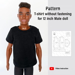 PDF Pattern T-shirt Without Fastening for 12 Inch Ken Doll - Etsy