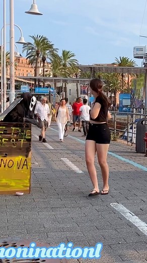 She met the scary monster 🤣🤣🤣 #prank #fun #funny #laugh#funnyvideo | Zamonination1