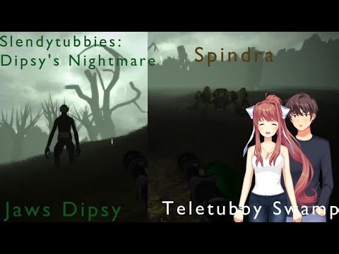 I HATE TARANTULAS!! Maxi and Monika play Slendytubbies Dipsy's Nightmare Part 1/2