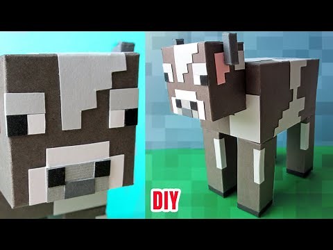 DIY Minecraft Cow From Scratch | Minecraft Papercraft Cow | Paper Crafts