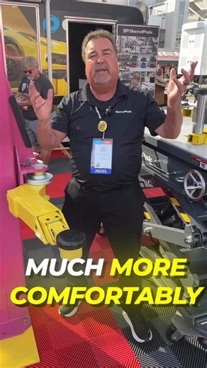 TireSupplyNetwork.com on Instagram: "Your back called, it says thanks, @bendpak . 🙌🔩 No sketchy locks here. Full 360° of “it ain’t going anywhere.” 💪 We caught up with BendPak at the SEMA Show to check out their latest two-post lift — built for maximum safety, comfort, and ergonomics. Their unique 360° arm-locking mechanism keeps techs secure while lifting. Plus, with a 75-inch rise height, taller technicians can finally work comfortably under cars and trucks. No one else has anything like it