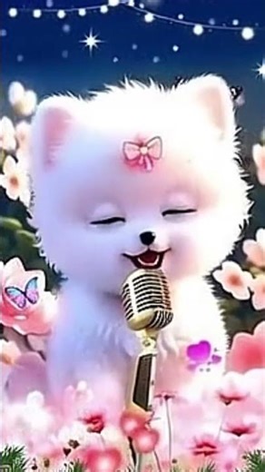 🥰🐶 Cute Baby Puppy Singing 🎤🌸 | AI 3D Cartoon | Viral #Shorts