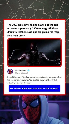 The 2003 Daredevil had its flaws but the suit-up scene is pure early 2000s energy All those dramatic