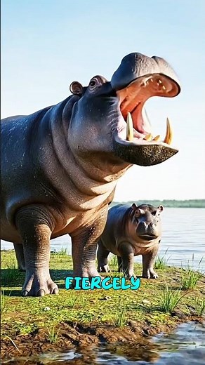 Hippo Facts: Speed, Strength, and Survival || AI Generated fact video #ai #shorts #facts