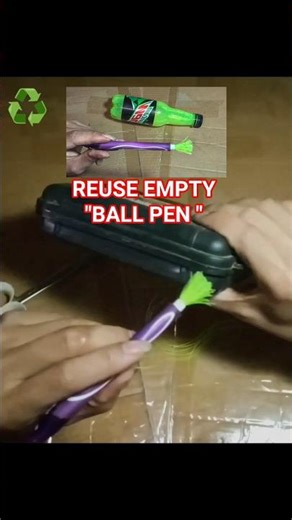 Don't Throw Away Empty Ball Pens | Turn Them into Something Useful, #shorts #diycrafts #diybrush