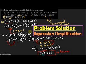 Boolean Algebra for Expression Simplification: Solution (Chap 4) of Digital Fundamentals by T. Floyd