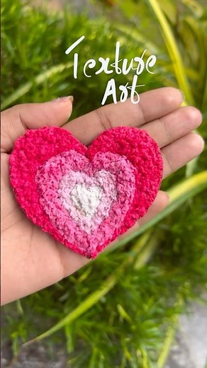 💖 DIY Heart Texture Art with Tissue Paper #shorts