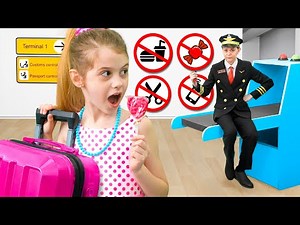 Eva and Mom New Airplane adventures for kids