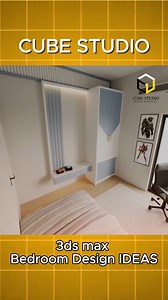 3ds max Bedroom Design IDEAS! #reelsviralシ #3DAnimation #interiordesign | Cube Studio