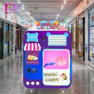 [Hot Item] New Innovation Customized Stickers Payment Methods Appearance Cotton Candy Making Vending Machine