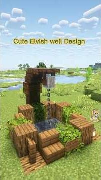 Cute Elvish Well Design #minecrafttutorial #minecraftbuilding #outside #elvish #Well