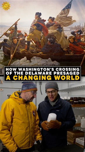 CBS News' "Sunday Morning" 🌞 on Instagram: "On the evening of Christmas 1776, Gen. George Washington surprised the King's forces by leading the Continental Army in an unanticipated crossing of a near-frozen Delaware River. Environmental correspondent David Schechter looks at how Washington's watershed military maneuver dramatized both a changing America, and a changing climate."