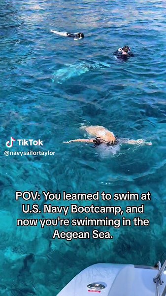 Facing your fears one day at a time! #fyp #faceyourfears #swimming | navy bootcamp