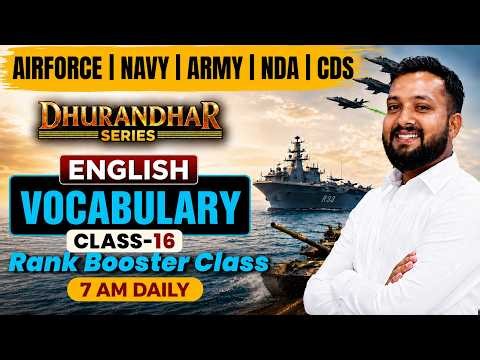 English Vocabulary Class 16 | NDA,CDS,Airforce, Navy Exam Preparation By Sandeep Bhaiya #vocabulary